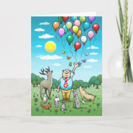 Ballons in der Luft Geburtstagskarte Karte