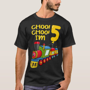 Ballons Jugend ich bin 5 Jahre alt Jungen Zug 5h B T-Shirt