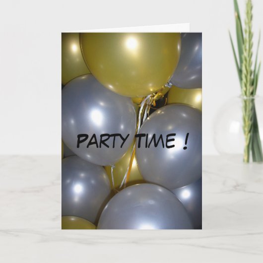 Ballons Party laden Einladung (Vorderseite)