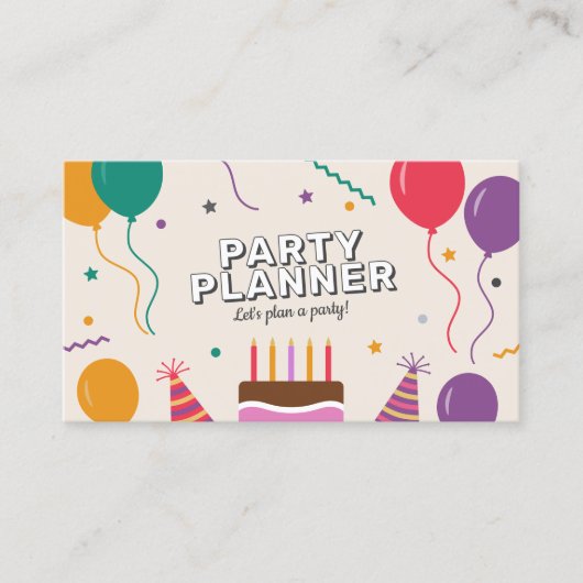 Ballons - Party-Planer Visitenkarte (Vorderseite)