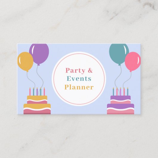 Ballons - Party- und Veranstaltungsplaner Visitenkarte (Vorderseite)