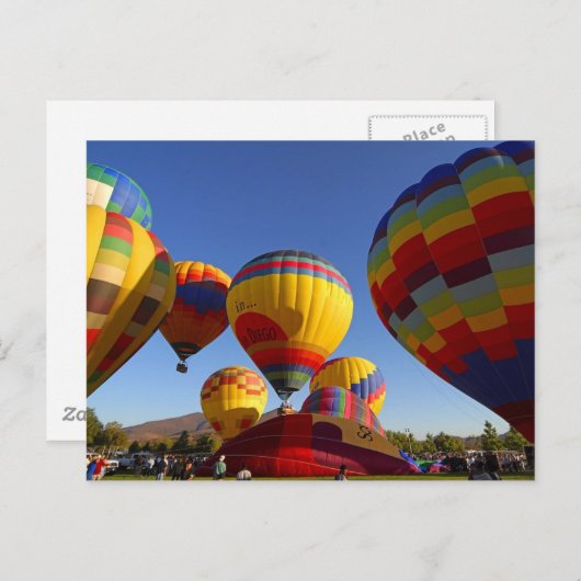 Ballons Postkarte (Vorne/Hinten)