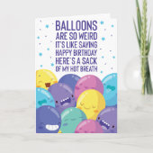 Ballons sind so komisch | Funny Birthday Karte (Vorderseite)