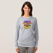 Ballons und Blume Ladys Long Sleeve TShirt (Vorne ganz)