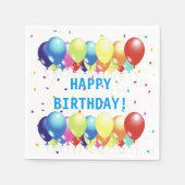 Ballons und Confetti Feierlichkeiten Papier Napkin Serviette (Vorderseite)