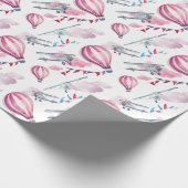 Ballons und Flugzeuge Geschenkpapier (Ecke)