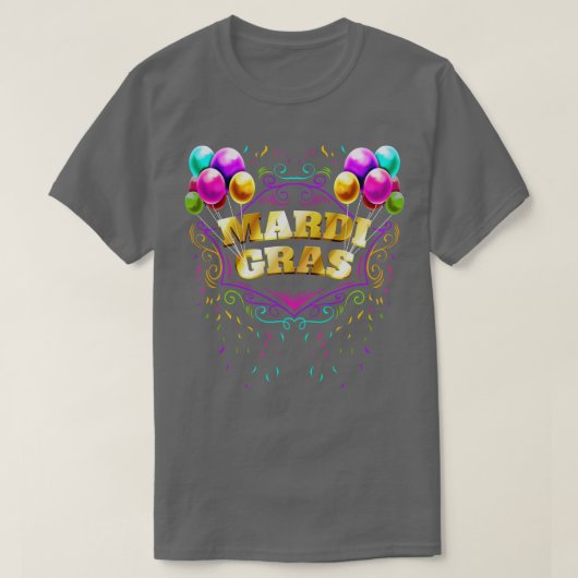 Ballons und gelbe goldene Buchstaben für T-Shirt (Design vorne)