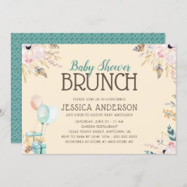 Ballons und Geschenke | Babydusche Brunch Einladung