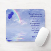 Ballons und Regenbogen mit Zitat Mousepad (Mit Mouse)