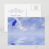 Ballons und Regenbogen Postkarte (Vorne/Hinten)