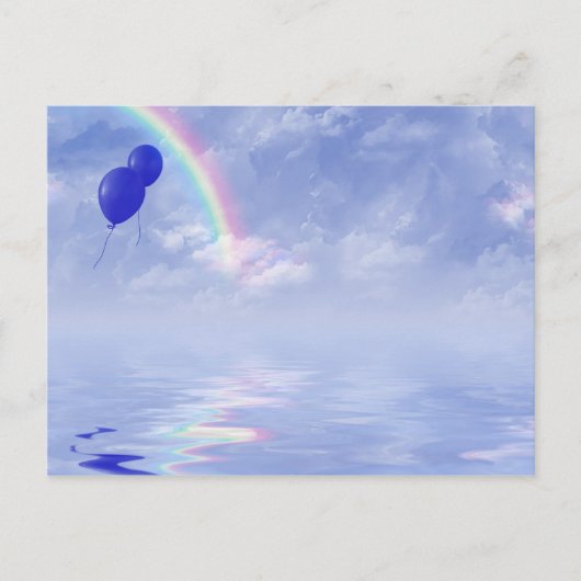 Ballons und Regenbogen Postkarte (Vorderseite)