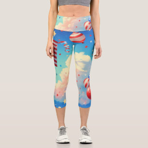Ballons und Sterne Capri Leggings