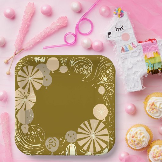 Ballons und Sterne Pappteller (Party)