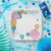 Ballons und Sterne Pappteller (Party)