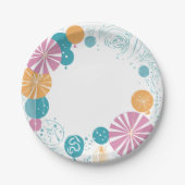 Ballons und Sterne Pappteller (Vorderseite)