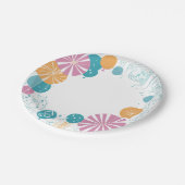 Ballons und Sterne Pappteller (Schrägansicht)