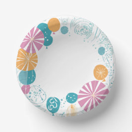 Ballons und Sterne Pappteller