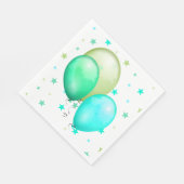 Ballons und Sternenpapier Napkins Serviette (Ecke)