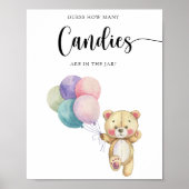 Ballons von Teddy Bear - erraten Sie wie viele Bon Poster (Vorne)