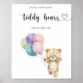 Ballons von Teddy Bear - raten Sie, wie viele Tedd Poster (Vorne)