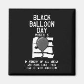 Ballontag Überdosierung Bewusstsein für Überdosier Magnet (Vorne)