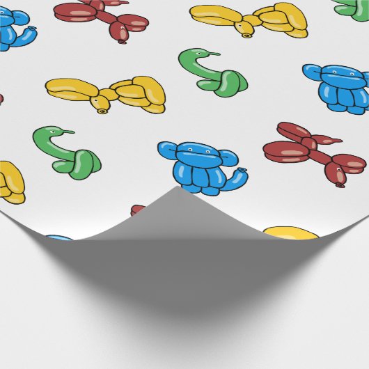 Ballontier-Partyentwurf Geschenkpapier (Ecke)