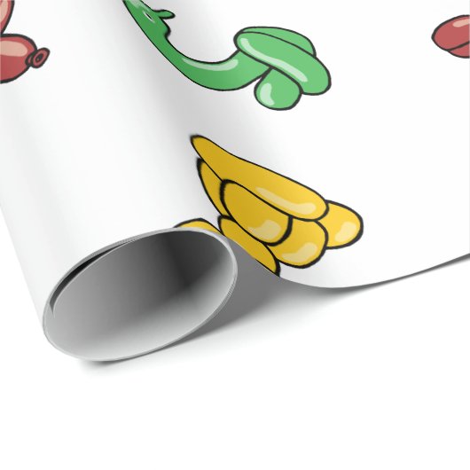 Ballontier-Partyentwurf Geschenkpapier (Rolleneckpunkt)
