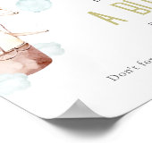 Ballontiere dekorieren ein Block Baby-Duschzeichen Poster (Ecke)