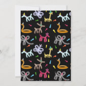 Ballontiere Giraffe Kinder Geburtstagsfeier Thema Einladung (Rückseite)