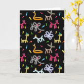 Ballontiere Kinderparty Thema Karte (Gelbe Blume)