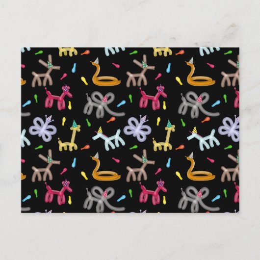 Ballontiere Kinderparty Thema Postkarte (Vorderseite)