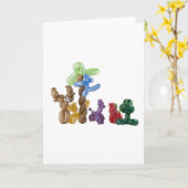 Ballontiergruppe Karte (Gelbe Blume)