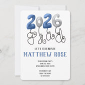 Balloon 2026 Grad Invitation Einladung (Vorderseite)