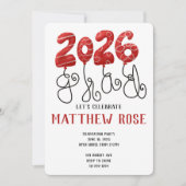 Balloon 2026 Grad Invitation Einladung (Vorderseite)