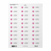 Balloon Address Label - Fuchsia (Vorne)