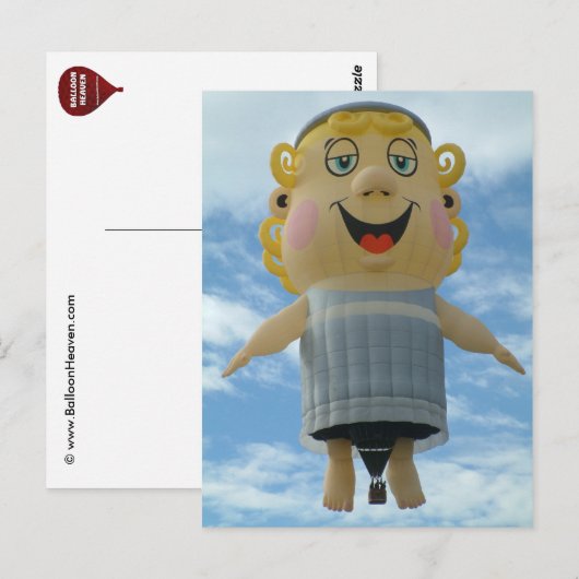 Balloon Angel Postkarte (Vorne/Hinten)