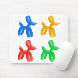 Balloon Animal Color Pattern - Kids & Clown Party Mousepad