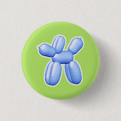 Balloon Animal Dog Blue Button (Vorderseite)
