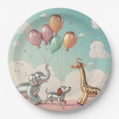 Balloon Animal Parade – Fun and Luxurious Party Ar Pappteller (Vorderseite)