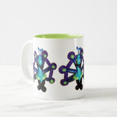Balloon Animal Peacock-Tasse Zweifarbige Tasse (Vorderseite Links)