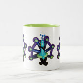 Balloon Animal Peacock-Tasse Zweifarbige Tasse (Mittel)