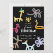 Balloon Animals Kids Party Theme Einladung (Vorderseite)