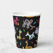 Balloon Animals Kids Party Theme Pappbecher (Rückseite)
