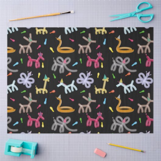 Balloon Animals Kids Party Theme Seidenpapier (Basteln)