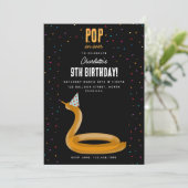 Balloon Animals Snake Kids Birthday Party Theme Einladung (Stehend Vorderseite)