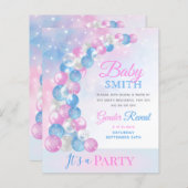 Balloon Arch Baby Gender Offenlegung Einladung (Vorne/Hinten)