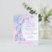 Balloon Arch Baby Gender Offenlegung Einladung (Stehend Vorderseite)