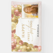 Balloon Arch Happy Sweet 16 Party Foto Banner (Vertikal)