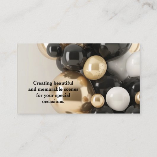 Balloon Artist Arch Designer Party Planer Visitenkarte (Rückseite)