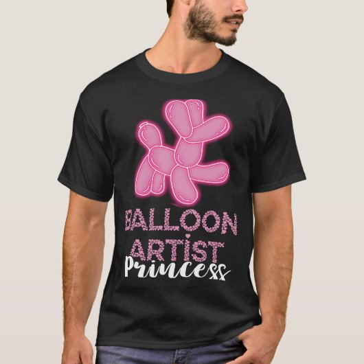 Balloon Artist Princess Balloon Twister Dog Balloo T-Shirt (Vorderseite)